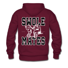 Load image into Gallery viewer, Swolemates Bold Hoodie Burgundy - Perfect Valentine&#39;s Gift from Born Destroyer