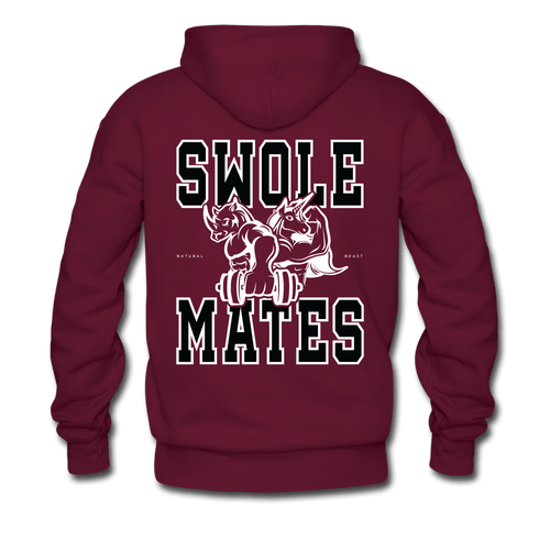 Swolemates Bold Hoodie Burgundy - Perfect Valentine's Gift from Born Destroyer