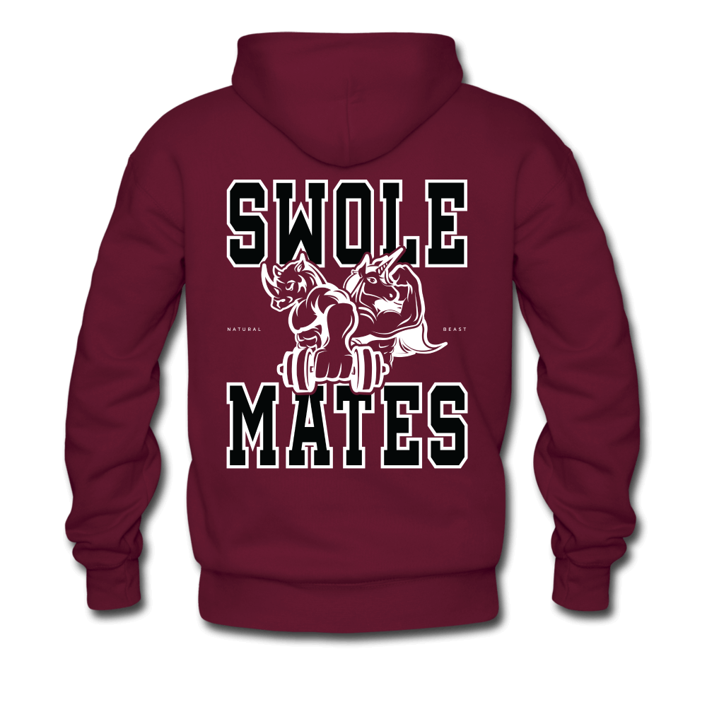 Swolemates Bold Hoodie Burgundy - Perfect Valentine's Gift from Born Destroyer
