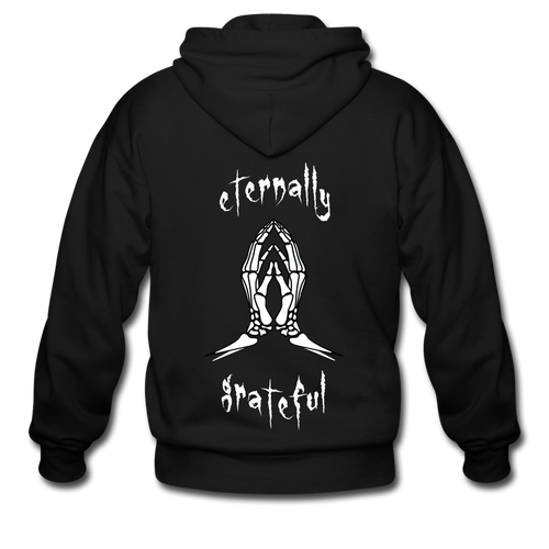 Eternally Grateful Skeleton (Zip Hoodie) - black